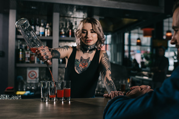 female bartender